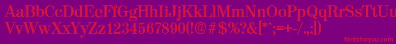 ValenciaserialBold Font – Red Fonts on Purple Background