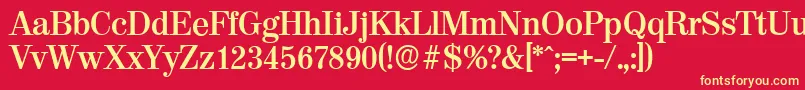 ValenciaserialBold Font – Yellow Fonts on Red Background