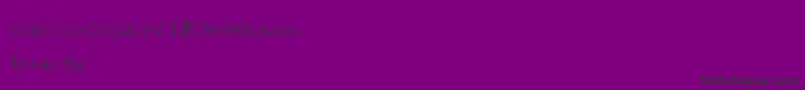 フォントMtfWhacko – 紫の背景に黒い文字