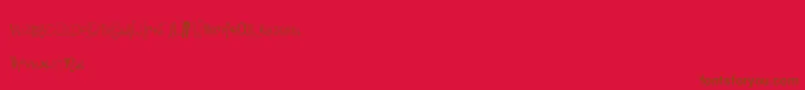 MtfWhacko Font – Brown Fonts on Red Background
