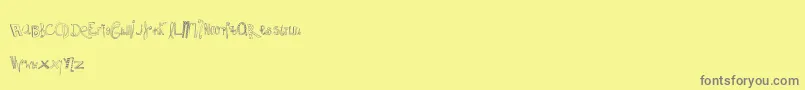MtfWhacko Font – Gray Fonts on Yellow Background