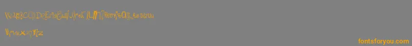 MtfWhacko Font – Orange Fonts on Gray Background