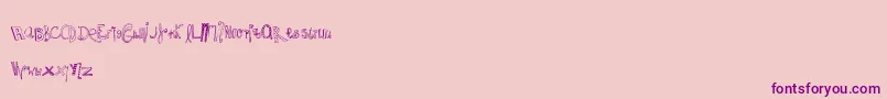 MtfWhacko Font – Purple Fonts on Pink Background