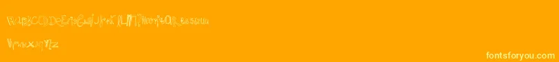 MtfWhacko Font – Yellow Fonts on Orange Background