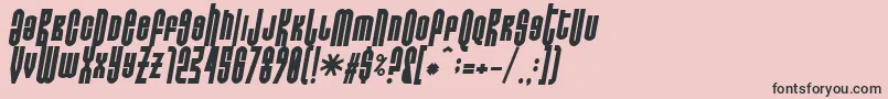 Donoteatthisfatitalic-fontti – mustat fontit vaaleanpunaisella taustalla