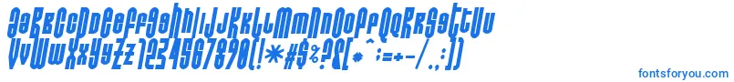 Donoteatthisfatitalic-Schriftart – Blaue Schriften