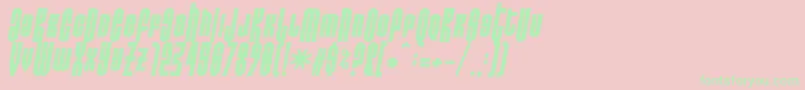 Donoteatthisfatitalic-Schriftart – Grüne Schriften auf rosa Hintergrund