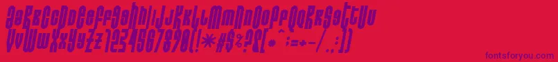 Donoteatthisfatitalic Font – Purple Fonts on Red Background