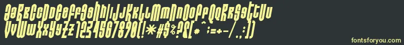 Шрифт Donoteatthisfatitalic – жёлтые шрифты на чёрном фоне