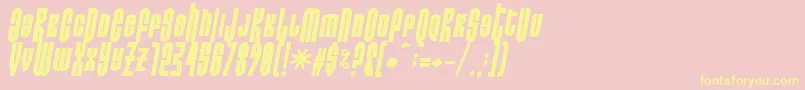 Saiba mais sobre a fonte Donoteatthisfatitalic Fonte Donoteatthisfatitalic – fontes amarelas em um fundo rosa