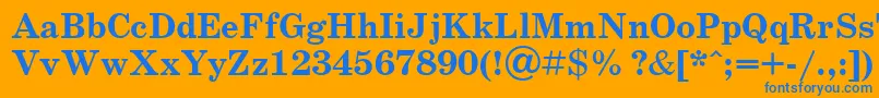 Scb3 Font – Blue Fonts on Orange Background
