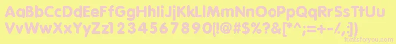 Vagblack Font – Pink Fonts on Yellow Background