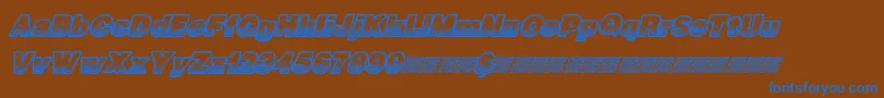 Racingnumbers Font – Blue Fonts on Brown Background