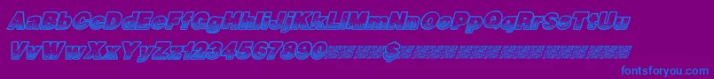 Racingnumbers Font – Blue Fonts on Purple Background