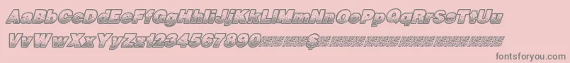 Racingnumbers Font – Gray Fonts on Pink Background