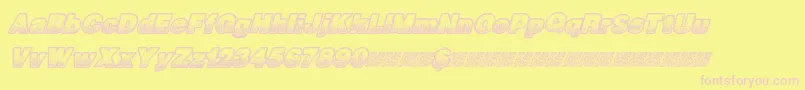 Racingnumbers Font – Pink Fonts on Yellow Background