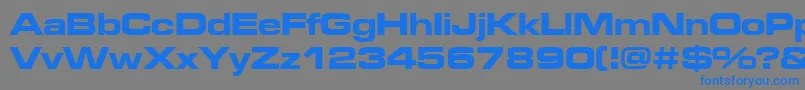 Microgrammadbolext Font – Blue Fonts on Gray Background