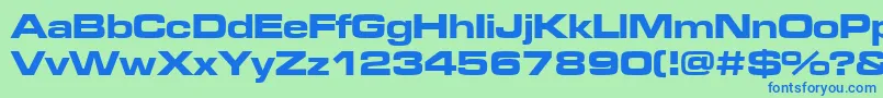 Microgrammadbolext Font – Blue Fonts on Green Background