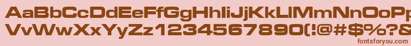 Microgrammadbolext Font – Brown Fonts on Pink Background