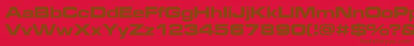 Microgrammadbolext Font – Brown Fonts on Red Background