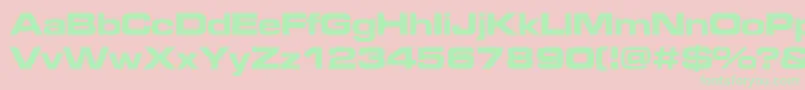 Microgrammadbolext Font – Green Fonts on Pink Background