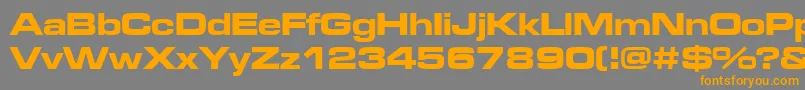Microgrammadbolext Font – Orange Fonts on Gray Background
