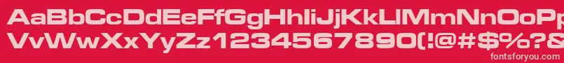 Microgrammadbolext Font – Pink Fonts on Red Background