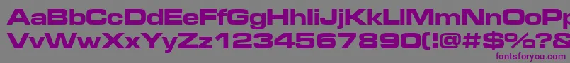 Microgrammadbolext Font – Purple Fonts on Gray Background