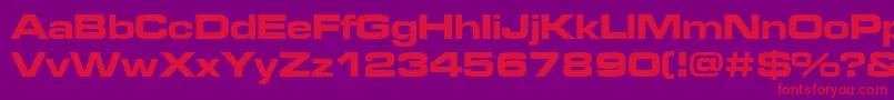 Microgrammadbolext Font – Red Fonts on Purple Background