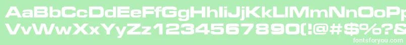 フォントMicrogrammadbolext – 緑の背景に白い文字