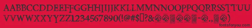 PoisonhopeRegular Font – Black Fonts on Red Background