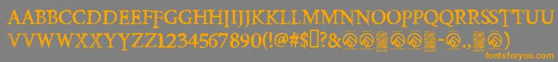 PoisonhopeRegular Font – Orange Fonts on Gray Background