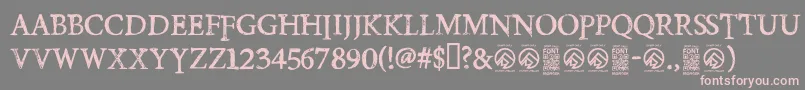PoisonhopeRegular-Schriftart – Rosa Schriften auf grauem Hintergrund