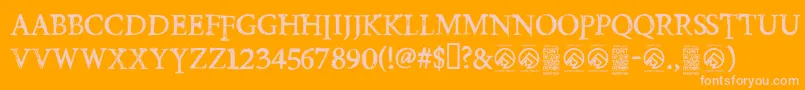 Police PoisonhopeRegular – polices roses sur fond orange