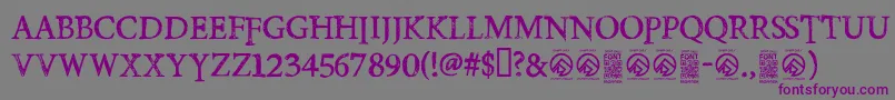 PoisonhopeRegular Font – Purple Fonts on Gray Background