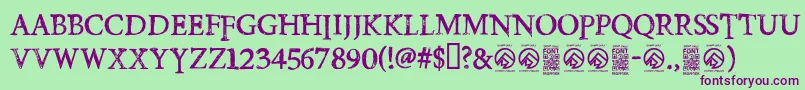 PoisonhopeRegular Font – Purple Fonts on Green Background