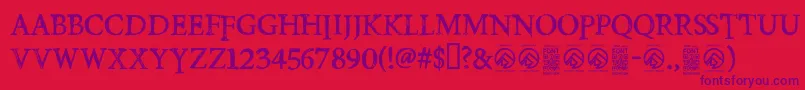 PoisonhopeRegular Font – Purple Fonts on Red Background
