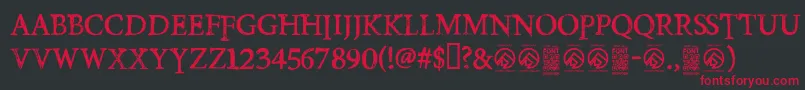 PoisonhopeRegular Font – Red Fonts on Black Background