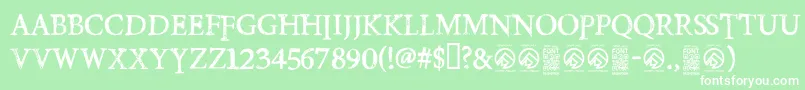 PoisonhopeRegular Font – White Fonts on Green Background
