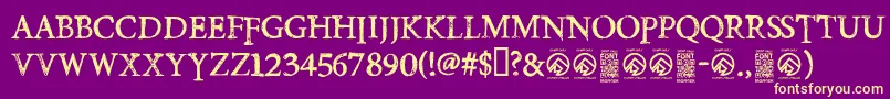 PoisonhopeRegular Font – Yellow Fonts on Purple Background