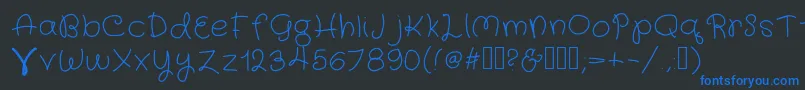 FairyWings Font – Blue Fonts on Black Background