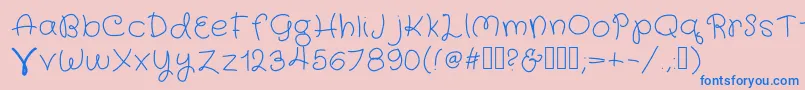 FairyWings Font – Blue Fonts on Pink Background