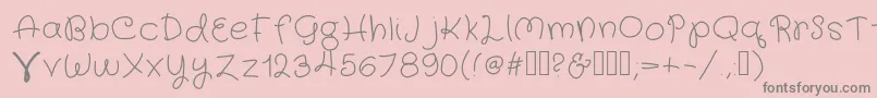 フォントFairyWings – ピンクの背景に灰色の文字