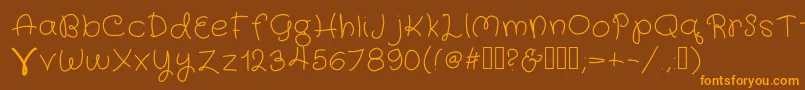 Шрифт FairyWings – оранжевые шрифты на коричневом фоне