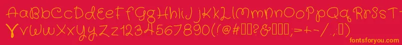 FairyWings Font – Orange Fonts on Red Background