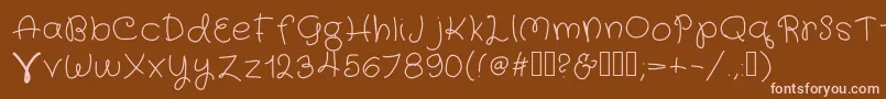 FairyWings Font – Pink Fonts on Brown Background