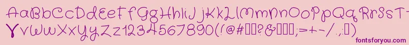 FairyWings Font – Purple Fonts on Pink Background