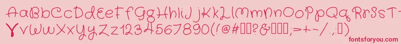 FairyWings Font – Red Fonts on Pink Background