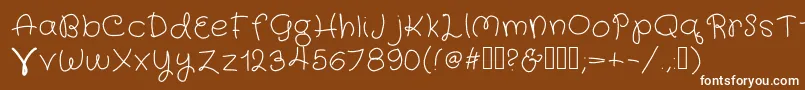FairyWings Font – White Fonts on Brown Background