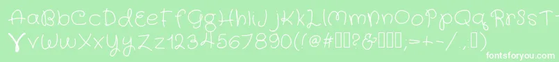 FairyWings Font – White Fonts on Green Background